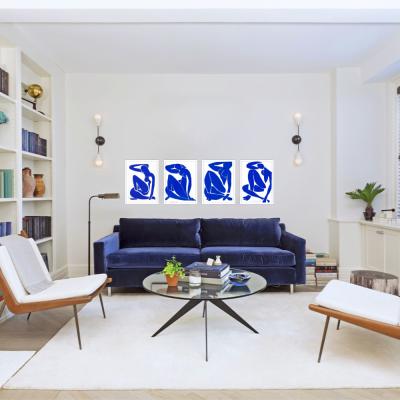 SET 4 CUADROS BLUE NUDE MATISSE